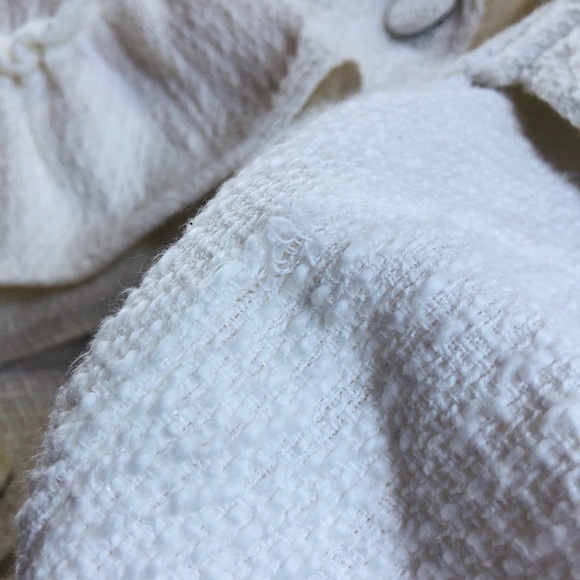 Wet Seal | Y2K White Cropped Tweed Blazer | Medium - Picture 8 of 13